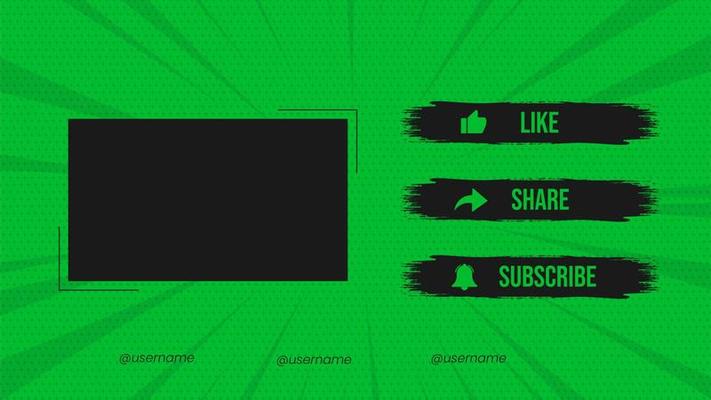 Social Media Video End Screen Template