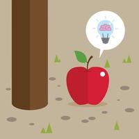 Apple and the creation of ideas vector