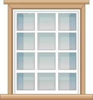 A window for apartment building or house facade vector