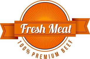 A Fresh meat label vector