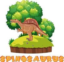 spinosaurus parado en la isla