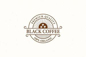 logotipo de la placa de café, inspiración para el diseño del logotipo de café estilo sello vector