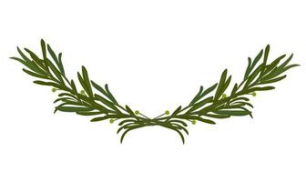 Laurel crown of green leaves vector stock illustration. template forwarding atrophy to the winner. Diploma of the champion. Isolated on a white background. Frame, border for a monogram.