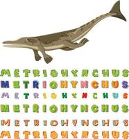 Font design for metriohynchus vector