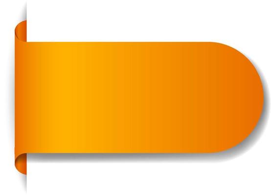 Orange banner design on white background