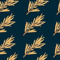 Luxury gold and nature green background vector. Laurel branches with leaves. Vector illustration. For wrapping paper. For wallpaper, surface textures, textiles.