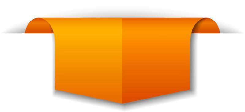 Orange banner design on white background
