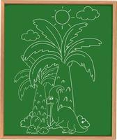 A board with a doodle sketch design on white background vector