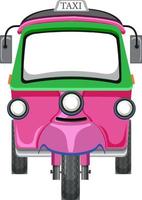 Tuk tuk taxi on white background vector