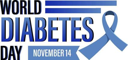 diseño del cartel del día mundial de la diabetes vector