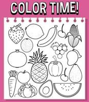 Colouring worksheet for student vector