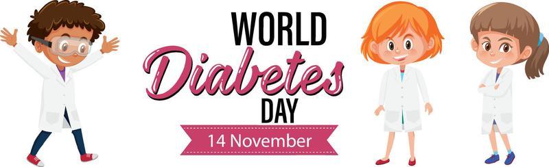 Poster design for world diabetes day with kids