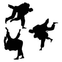 Judo Style Pose Martial Art vector