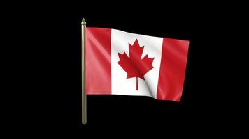 Canada Flag animation with Alpha Channel video