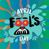 April fool's day, hand lettering. vector