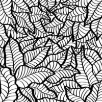 Hand drawn leaves line vector