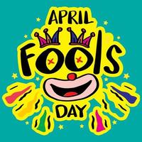 April fool's day, hand lettering. vector