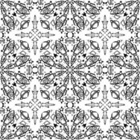 Mandala seamless pattern space elements vector