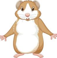 A Cute guinea pig on white background vector