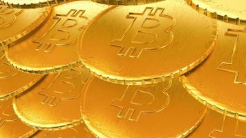 bitcoin gold wallpaper background texture 3d illustration render photo