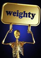 weighty word and golden skeleton photo