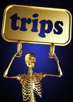 trips word and golden skeleton photo