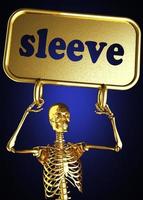 sleeve word and golden skeleton photo