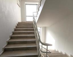 staircase - emergency exit in hotel, close-up staircase. photo