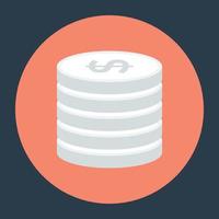 Trendy Coins Stack vector