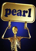 pearl word and golden skeleton photo