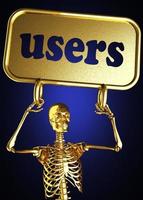 users word and golden skeleton photo