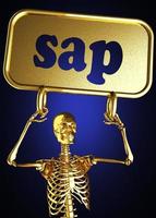 sap word and golden skeleton photo