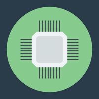 conceptos de chip de procesador vector