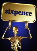 sixpence word and golden skeleton photo