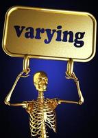 varying word and golden skeleton photo