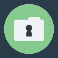 Folder with Keyhole vector