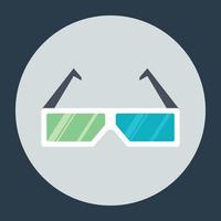 Conceptos de gafas 3d vector