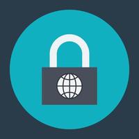 Trendy Padlock Concepts vector