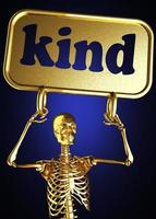 kind word and golden skeleton photo