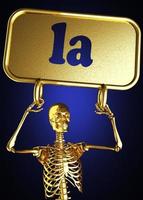 la word and golden skeleton photo