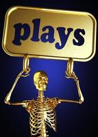 plays word and golden skeleton photo