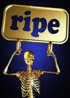 ripe word and golden skeleton photo