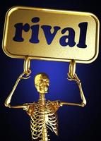 rival word and golden skeleton photo