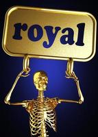 royal word and golden skeleton photo