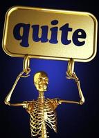 quite word and golden skeleton photo