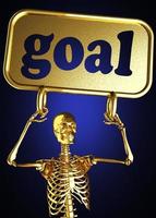 goal word and golden skeleton photo