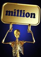 million word and golden skeleton photo