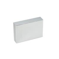 Silver box mockup isolated on white background with clipping path photo
