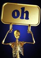 oh word and golden skeleton photo