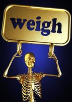 weigh word and golden skeleton photo